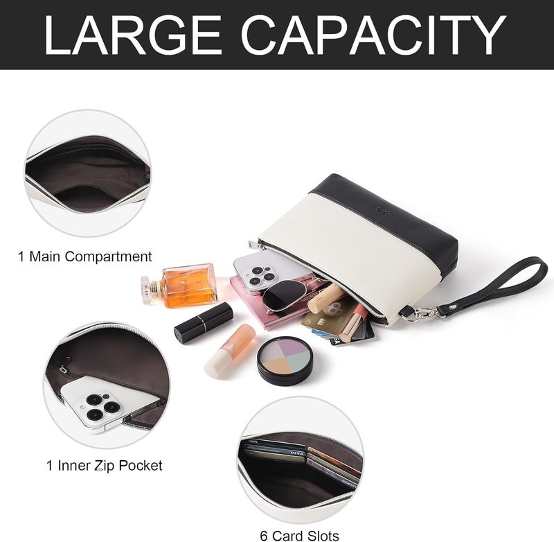 CLUCI Wristlet Wallet for Women Large Capacity Leather Clutch Purse Slim Ladies Travel Credit Card Holder Phone Organizer - Image 4